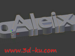 3D打印模型Aleix钥匙扣的图片