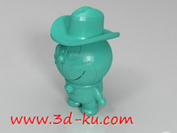 3D打印模型戴着帽子的哆啦A梦的图片