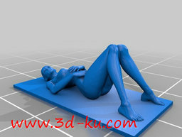 3D打印模型日光浴女孩的图片