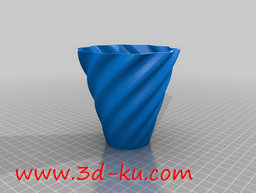 3D打印模型像贝壳一样螺纹的杯子的图片