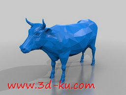 3D打印模型健壮的母牛的图片
