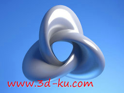 3D打印模型三个彼此缠绕的圆环的图片
