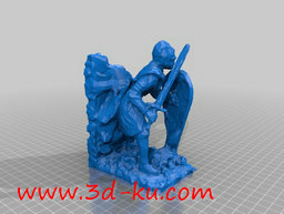 3D打印模型骑士挡书架的图片