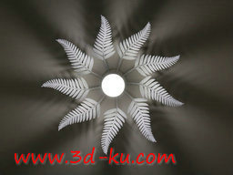3D打印模型蕨类植物的灯罩的图片