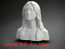 3D打印模型梅丽莎克林顿半身像的图片