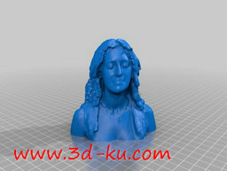 3D打印模型梅丽莎克林顿半身像的图片