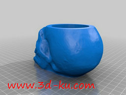 3D打印模型颅骨骰盅的图片