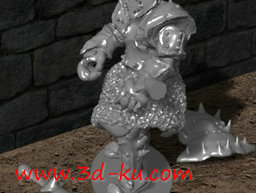 3D打印模型踩滑板的战士的图片