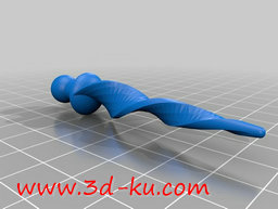 3D打印模型蛇纹弯曲的禅杖的图片