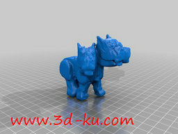 3D打印模型地狱恶犬三头狗的图片