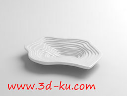 3D打印模型层层叠加的梯田肥皂盒的图片