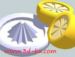 3D打印模型漂亮的柠檬果耳环的图片
