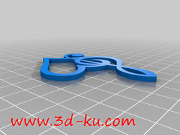 3D打印模型心号音符的图片