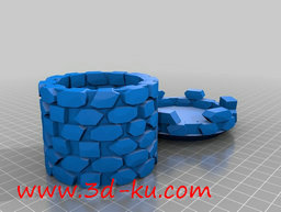 3D打印模型石头堆砌的炮塔的图片