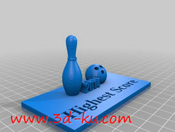 3D打印模型保龄球和瓶子的图片