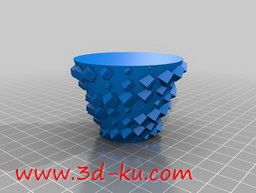 3D打印模型鳄鱼身上的疙瘩花瓶的图片
