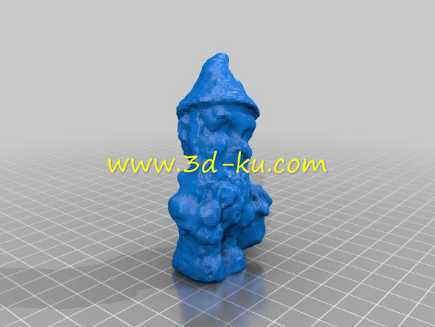 采花的老人模型的图片2