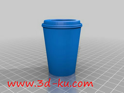 3D打印模型带吸管的咖啡杯的图片