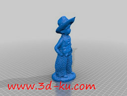 3D打印模型可爱的牛仔小男孩的图片