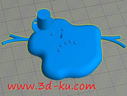 3D打印模型融化的雪宝吊坠的图片