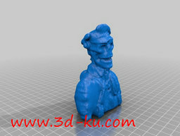 3D打印模型穿军装的骷髅头长官的图片