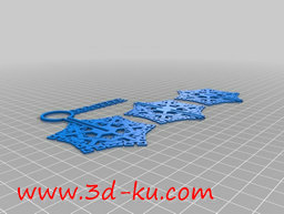 3D打印模型精美十字雪花装饰的图片