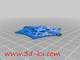 3D打印模型精美十字雪花装饰的图片