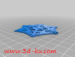 3D打印模型精美十字雪花装饰的图片