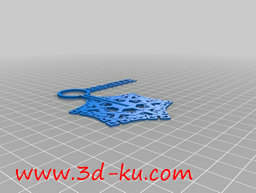 3D打印模型精美十字雪花装饰的图片