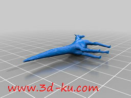3D打印模型长着恐龙尾巴的长颈鹿的图片