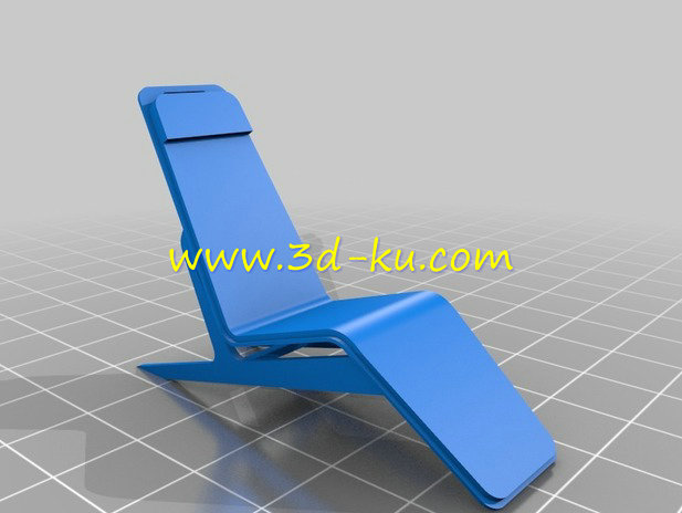沙滩休闲躺椅模型的图片1