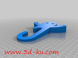 3D打印模型带有挂钩的门挡的图片