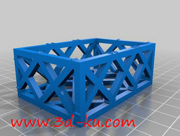 3D打印模型斜格子方框的图片