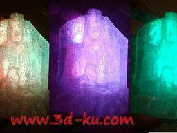 3D打印模型三种颜色的佛陀的图片