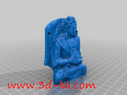 3D打印模型三种颜色的佛陀的图片