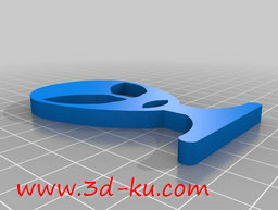 3D打印模型外星人头像耳机缠绕架的图片
