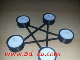 3D打印模型五角星的烛台的图片