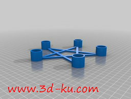 3D打印模型五角星的烛台的图片