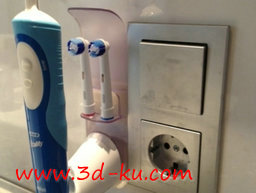 3D打印模型电动牙刷托架的图片