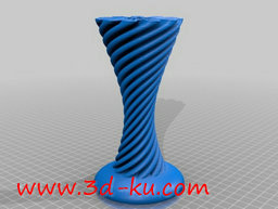 3D打印模型旋转的浪花花瓶的图片