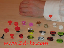 3D打印模型精致漂亮的莲花纽扣的图片