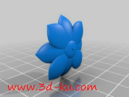 3D打印模型精致漂亮的莲花纽扣的图片