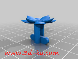 3D打印模型精致漂亮的莲花纽扣的图片