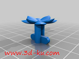 3D打印模型精致漂亮的莲花纽扣的图片
