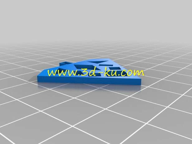 平板钻石造型的耳环模型的图片1