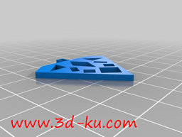 3D打印模型平板钻石造型的耳环的图片