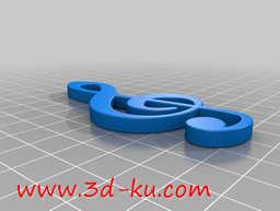 3D打印模型高音谱号音乐符的图片