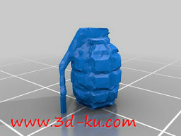 3D打印模型纸张叠成的手雷的图片