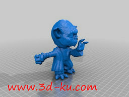 3D打印模型可爱的尤达大师的图片