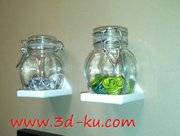 3D打印模型墙壁瓶子座的图片